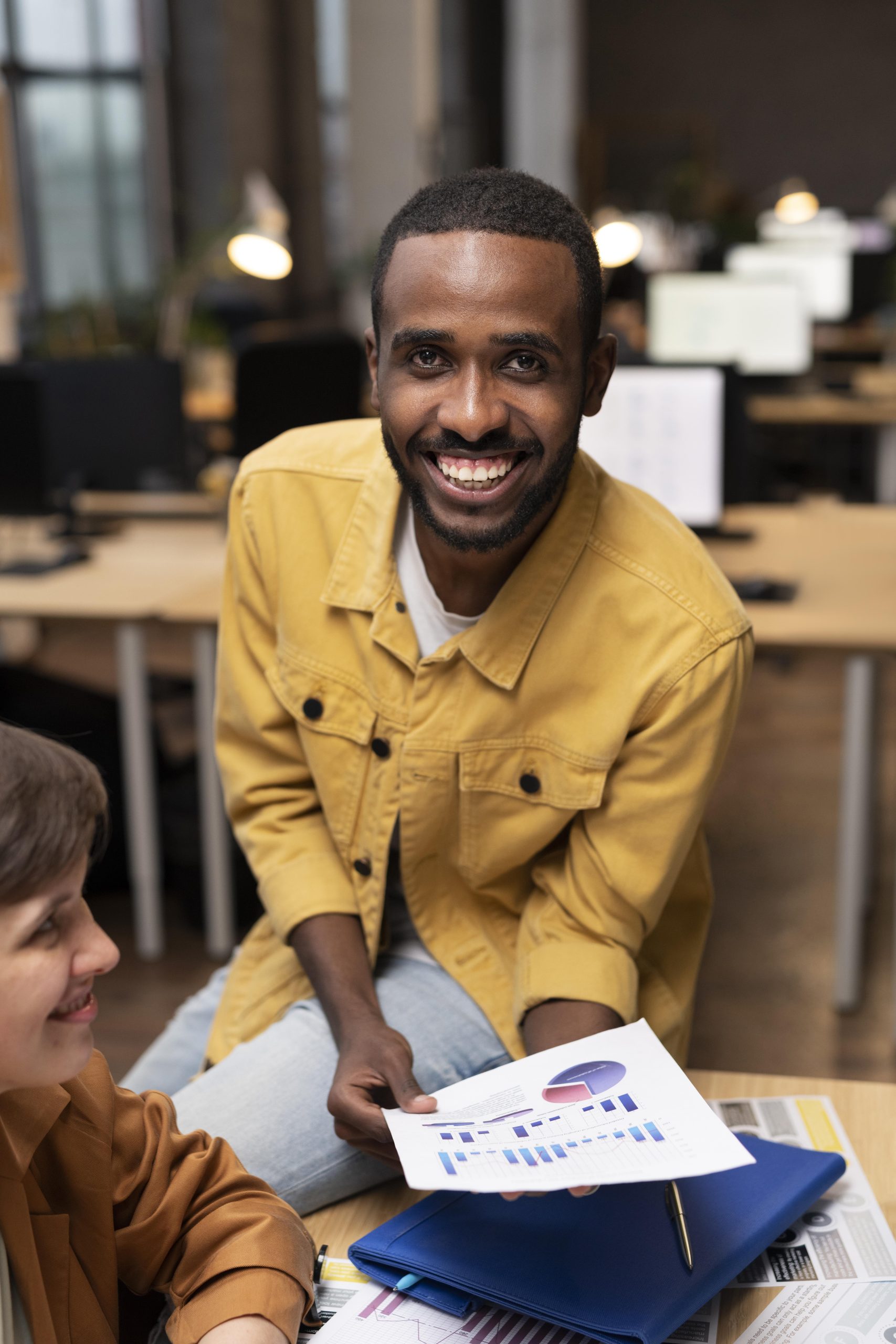 Smiling professional at Virgin-landmarts