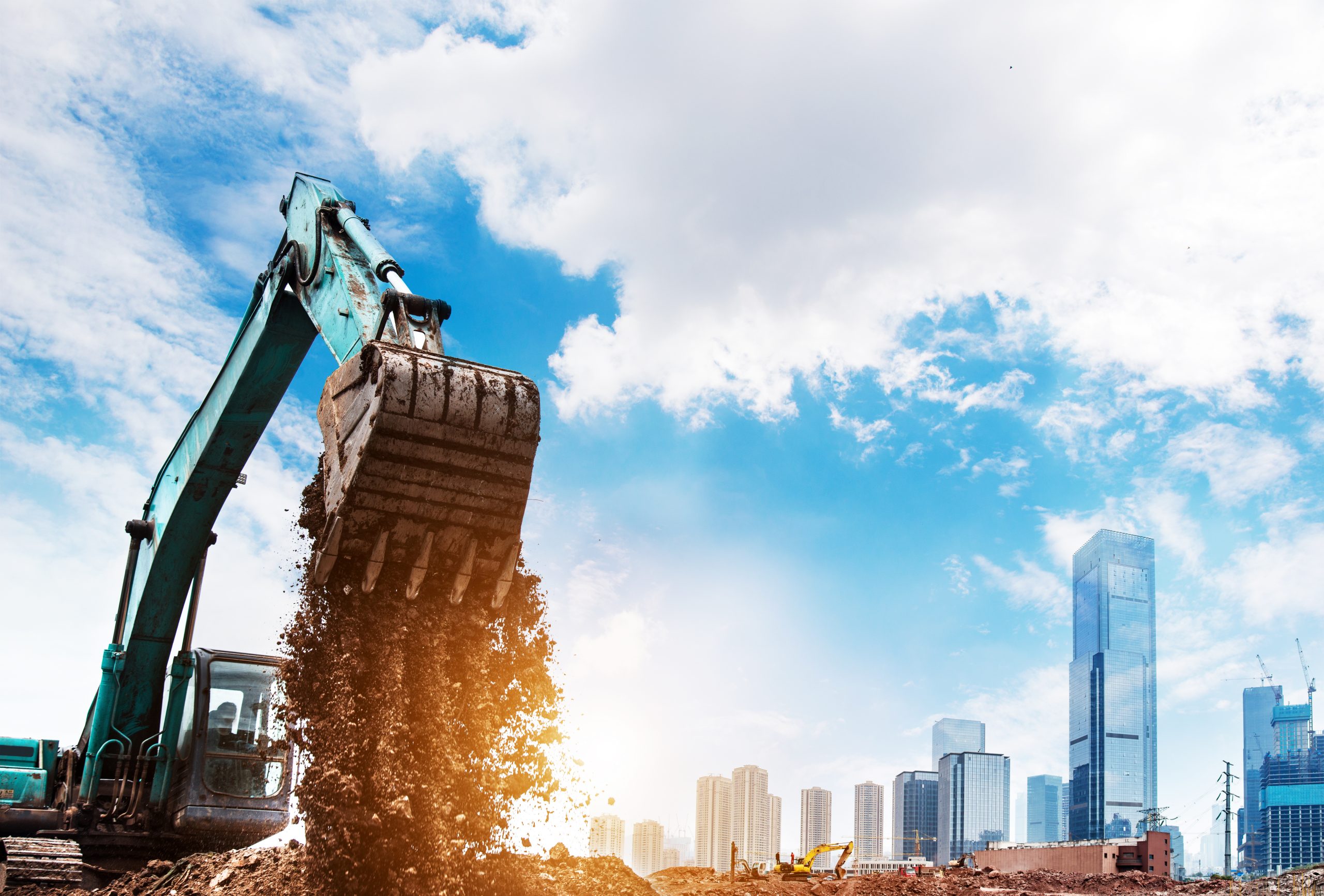 Excavator at work